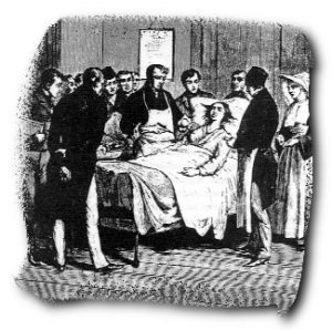 Woman ready for
                      surgery